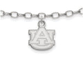 LogoArt Sterling Silver Auburn University Anklet