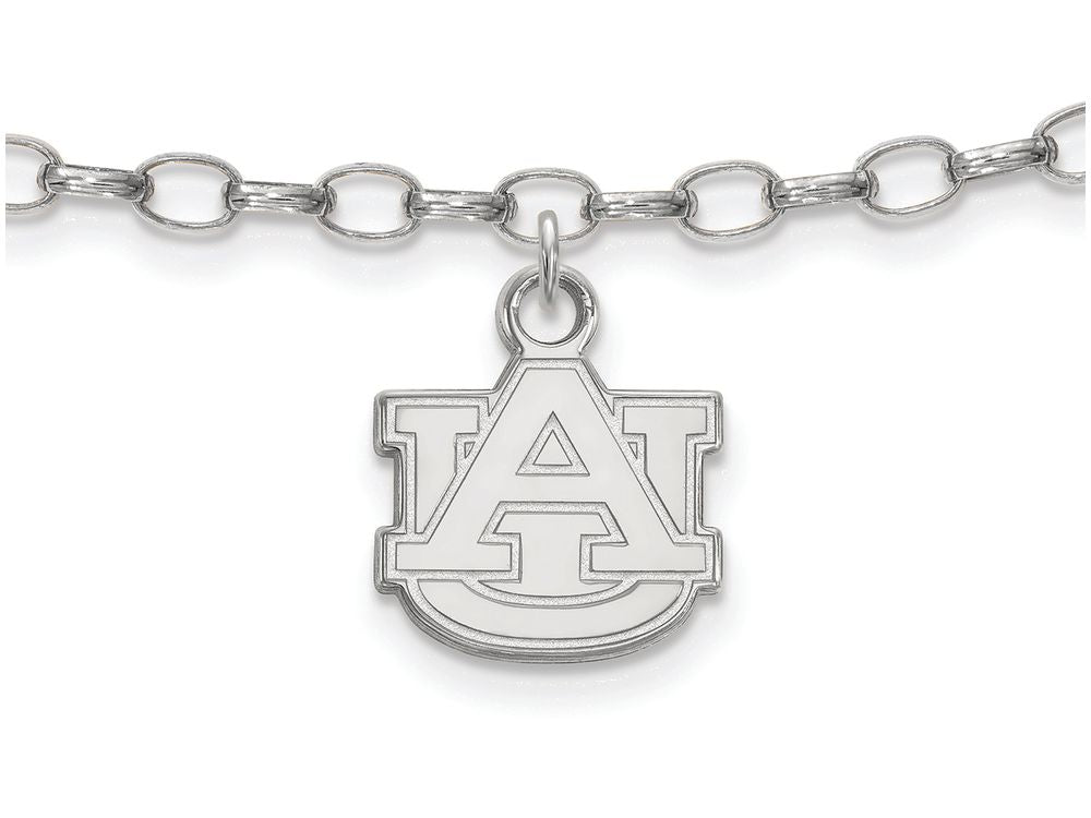 LogoArt Sterling Silver Auburn University Anklet