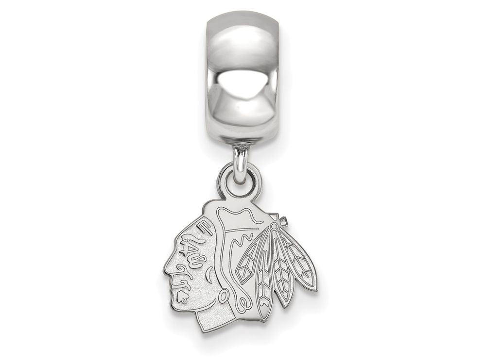 LogoArt Sterling Silver Chicago Blackhawks Bead Charm Charm Xs Dangle Bead Charm