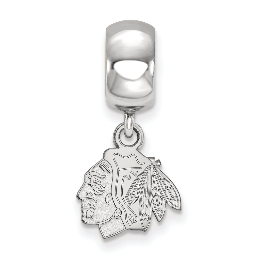 LogoArt Sterling Silver Chicago Blackhawks Bead Charm Charm Xs Dangle Bead Charm