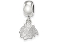 LogoArt Sterling Silver Chicago Blackhawks Bead Charm Charm Xs Dangle Bead Charm