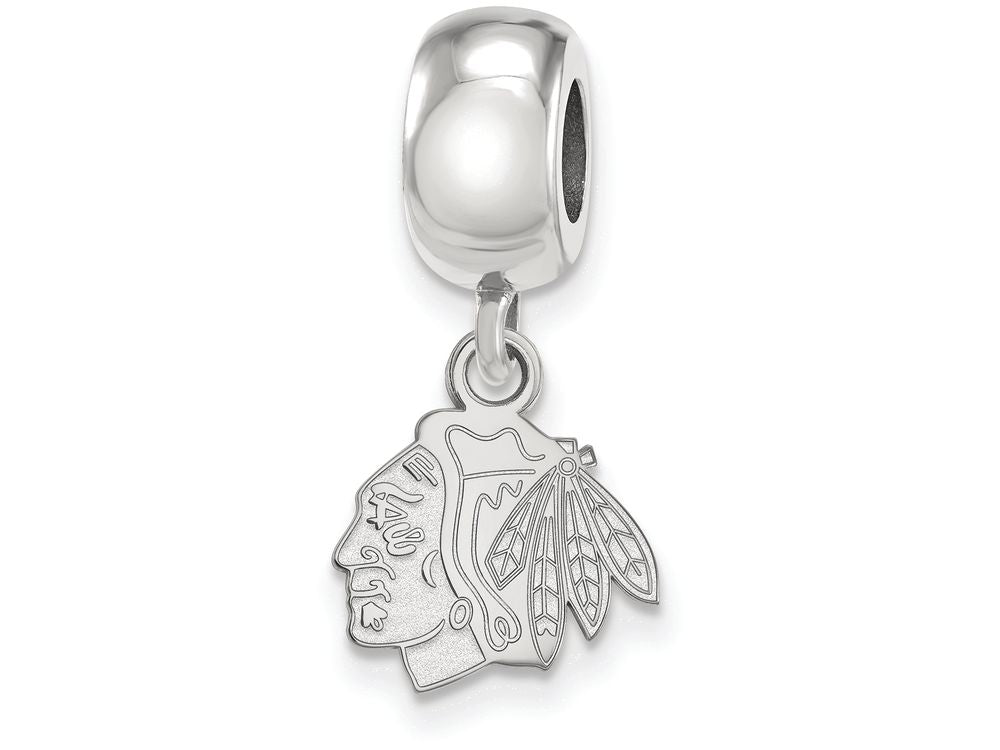 LogoArt Sterling Silver Chicago Blackhawks Bead Charm Charm Xs Dangle Bead Charm