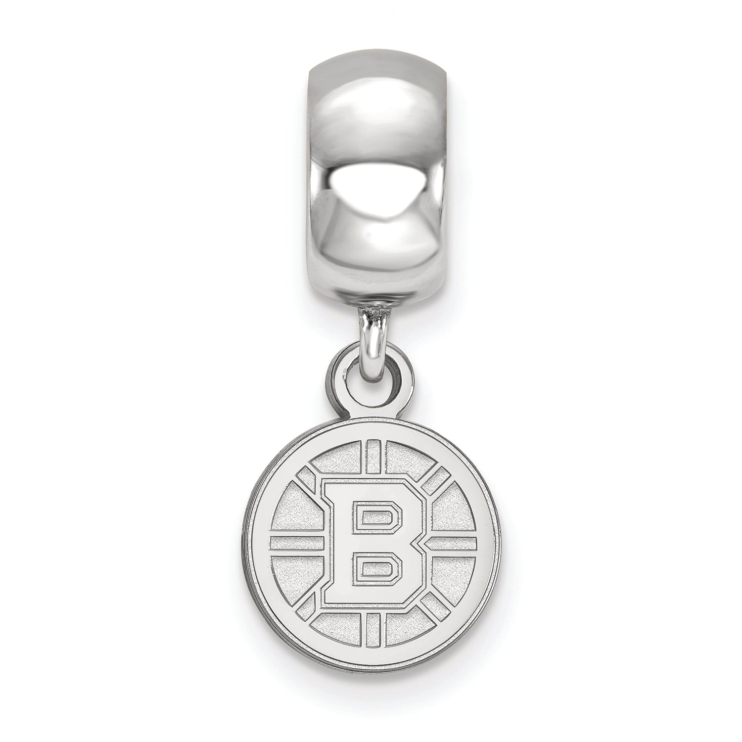 LogoArt Sterling Silver Boston Bruins Bead Charm Charm Xs Dangle Bead Charm