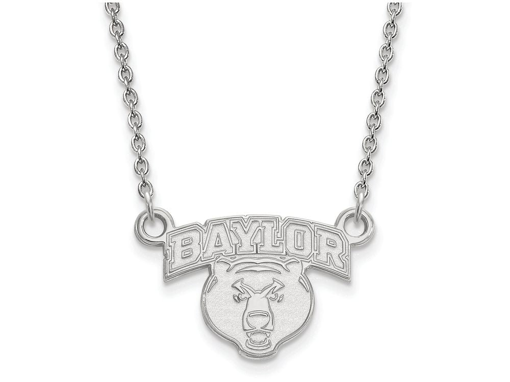 LogoArt Sterling Silver Baylor University Small Pendant Necklace