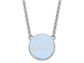 LogoArt Sterling Silver Delta Delta Delta Small Enameled Pendant Necklace With 18 Inch