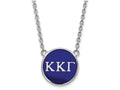LogoArt Sterling Silver Kappa Kappa Gamma Small Enameled Pendant Necklace With 18 Inch