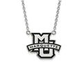 LogoArt Sterling Silver Marquette University Large Enamel Pendant Necklace