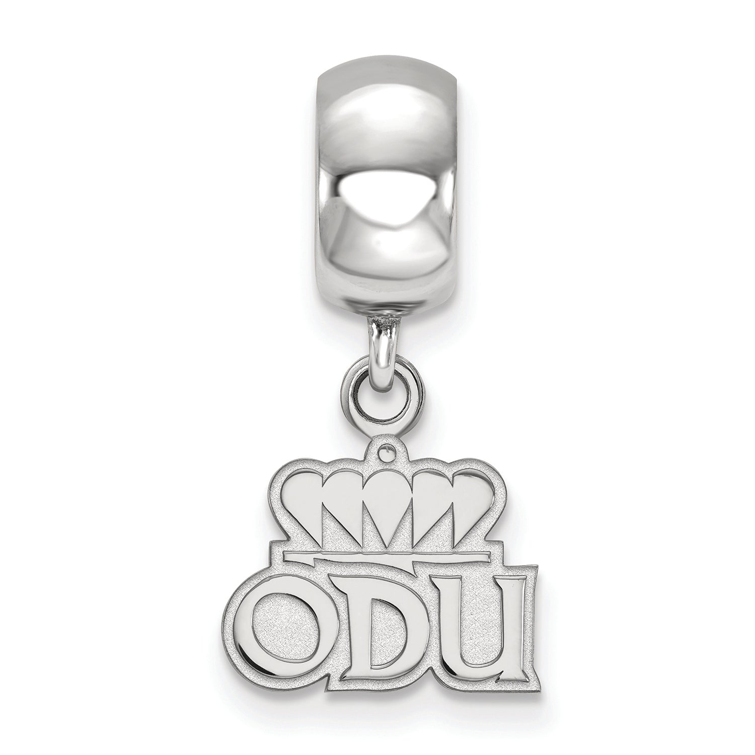 Logoart 925 Sterling Silver Old Dominion University Extra Small Dangle Bead Charm