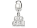 Logoart 925 Sterling Silver Old Dominion University Extra Small Dangle Bead Charm