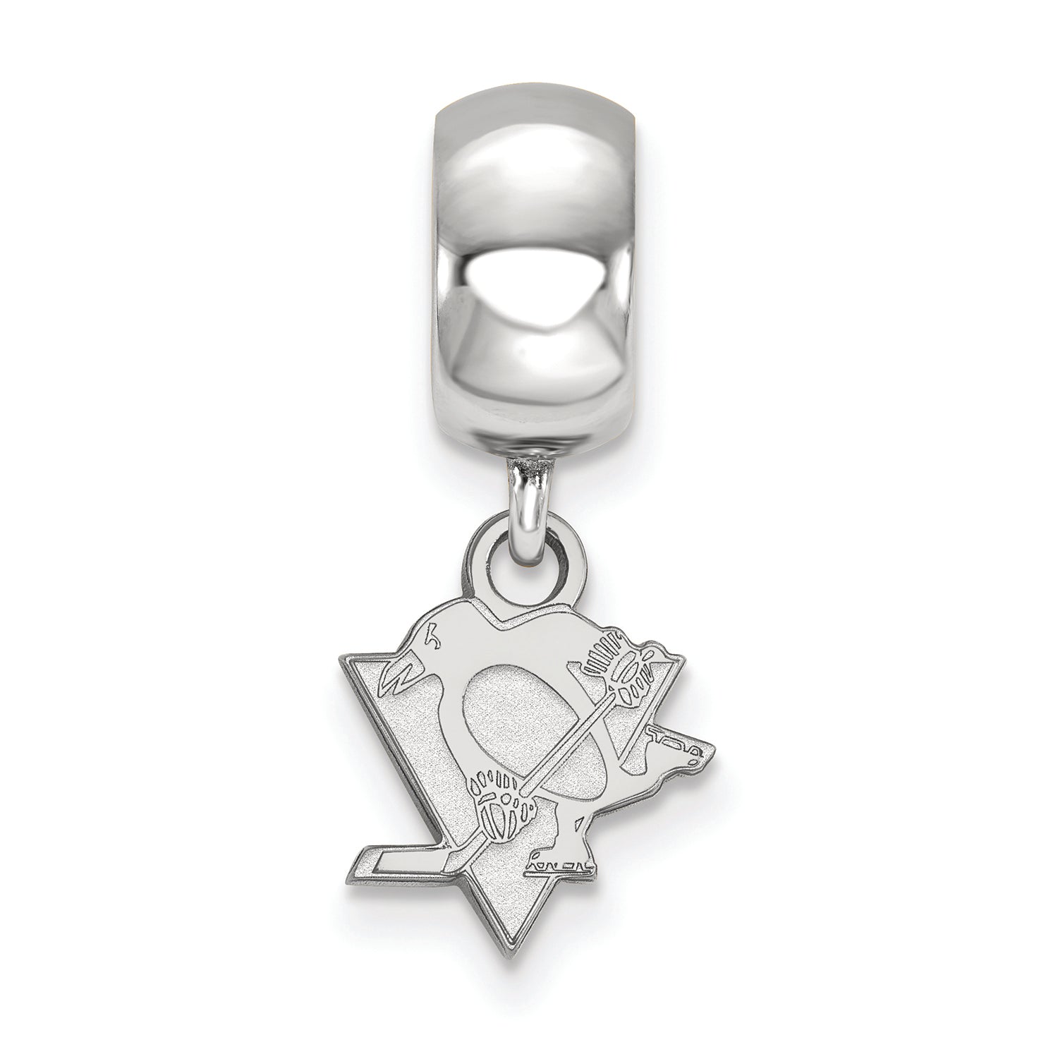 LogoArt Sterling Silver Pittsburgh Penguins Bead Charm Charm Xs Dangle Bead Charm