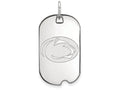 LogoArt Sterling Silver Penn State University Small Dog Tag Pendant Necklace