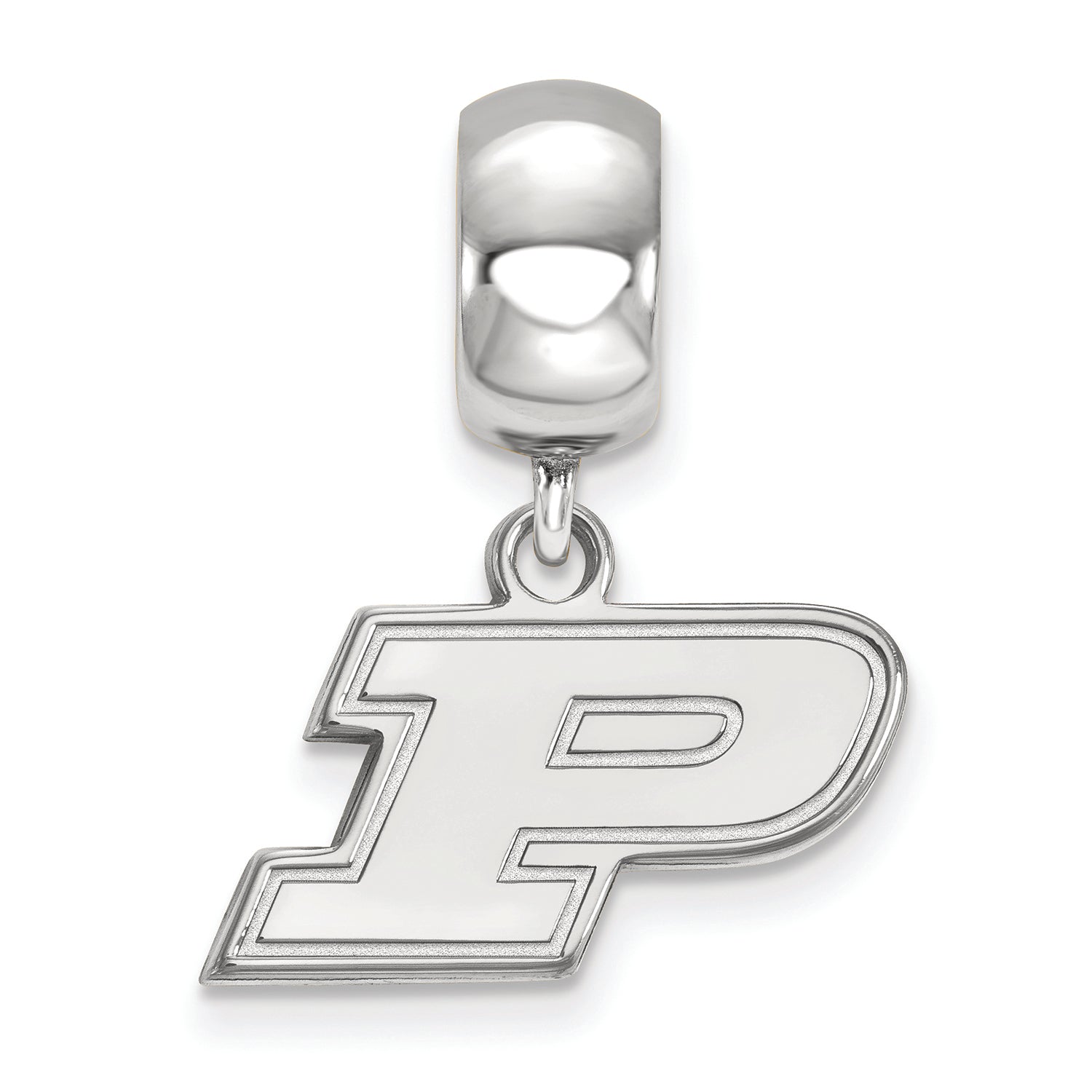 LogoArt Sterling Silver Purdue Bead Charm Charm Xs Dangle Bead Charm