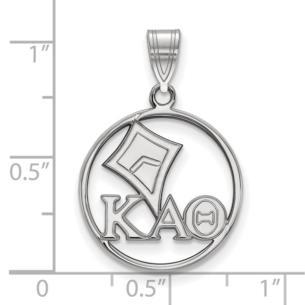 LogoArt Sterling Silver New York Rangers Large Enamel Pendant Necklace