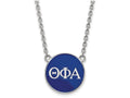 LogoArt Sterling Silver Theta Phi Alpha Small Enameled Pendant Necklace With 18 Inch