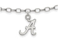 LogoArt Sterling Silver University Of Alabama Anklet