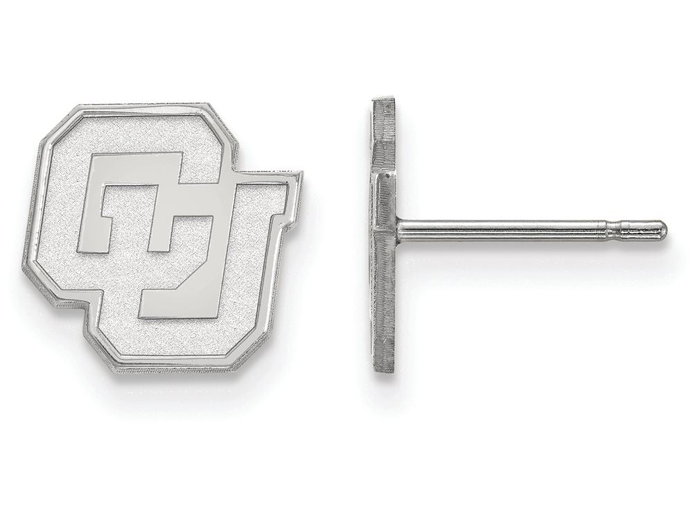 LogoArt Sterling Silver University Of Colorado Xs Post Earrings