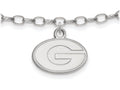 LogoArt Sterling Silver University Of Georgia Anklet