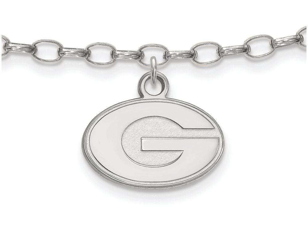 LogoArt Sterling Silver University Of Georgia Anklet