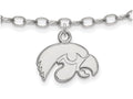 LogoArt Sterling Silver University Of Iowa Anklet