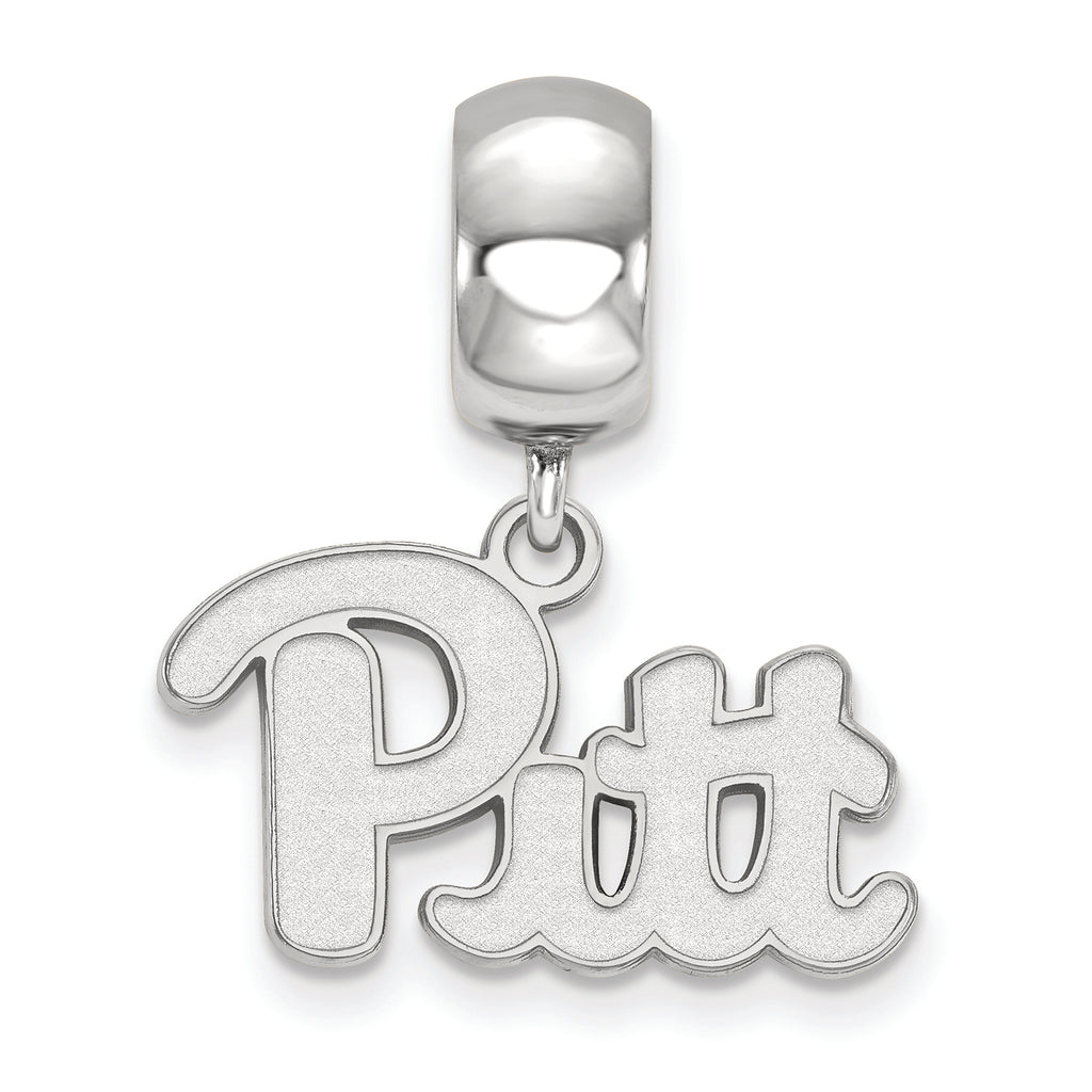 LogoArt Sterling Silver University Of Pittsburgh Bead Charm Charm Small Dangle Bead Charm
