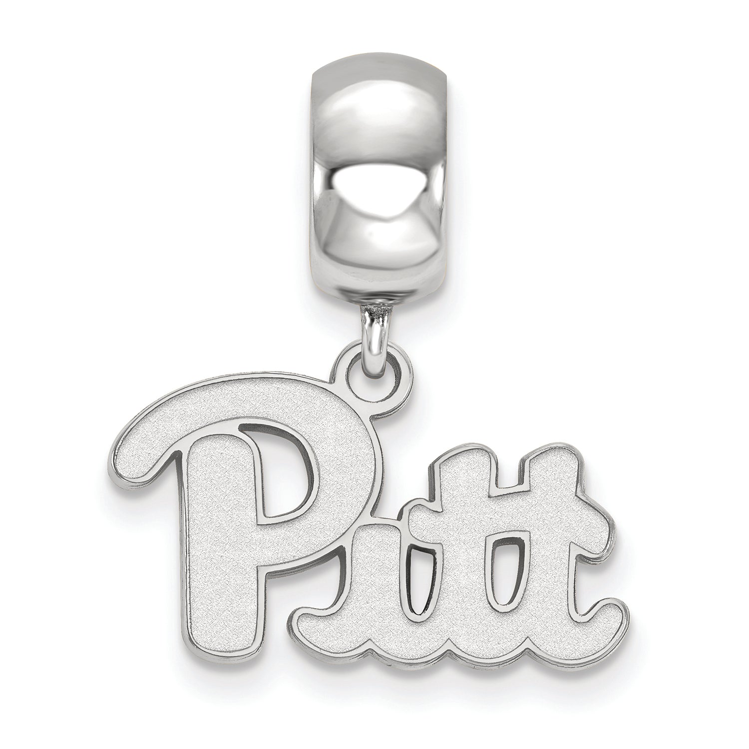 LogoArt Sterling Silver University Of Pittsburgh Bead Charm Charm Small Dangle Bead Charm