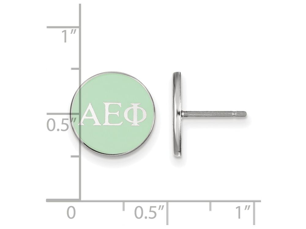 LogoArt Sterling Silver Alpha Epsilon Phi Enameled Post Earrings