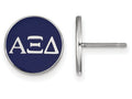 LogoArt Sterling Silver Alpha Xi Delta Enameled Post Earrings