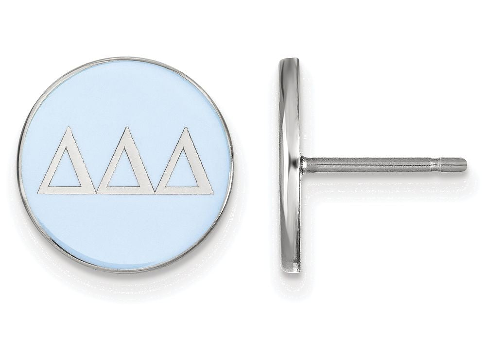 LogoArt Sterling Silver Delta Delta Delta Enameled Post Earrings