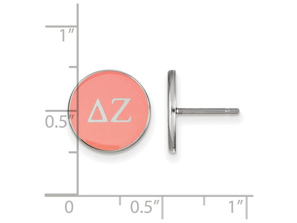 LogoArt Sterling Silver Delta Zeta Enameled Post Earrings