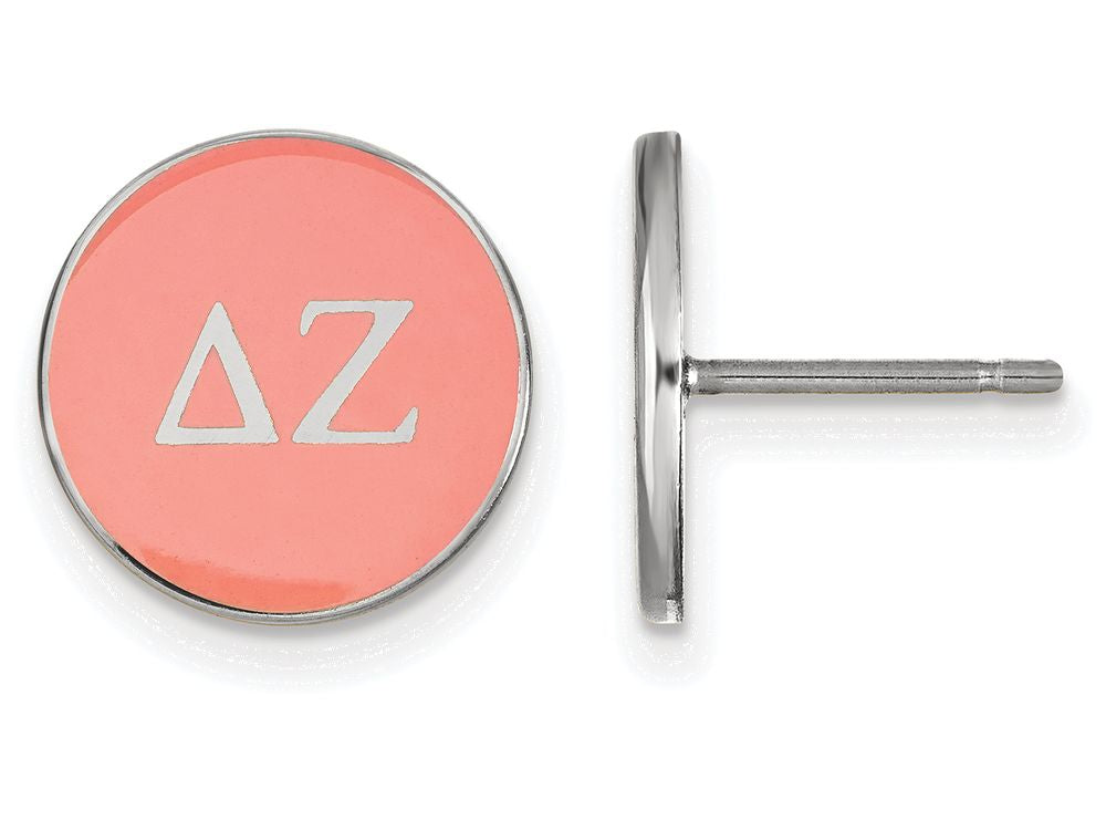 LogoArt Sterling Silver Delta Zeta Enameled Post Earrings