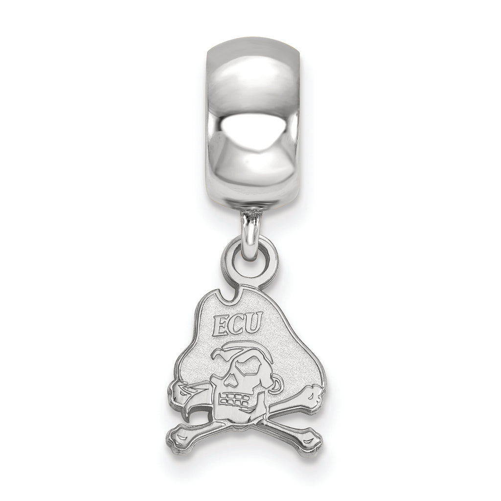 LogoArt Sterling Silver East Carolina University Bead Charm Charm Xs Dangle Bead Charm