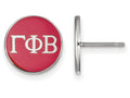 LogoArt Sterling Silver Gamma Phi Beta Enameled Post Earrings