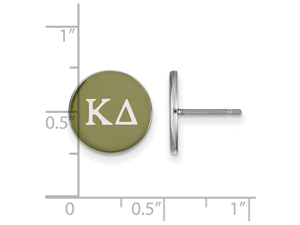 LogoArt Sterling Silver Kappa Delta Enameled Post Earrings