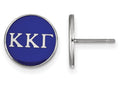 LogoArt Sterling Silver Kappa Kappa Gamma Enameled Post Earrings
