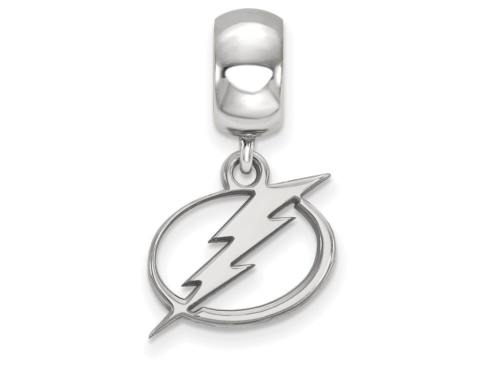 LogoArt Sterling Silver Tampa Bay Ligtning Bead Charm Charm Small Dangle Bead Charm