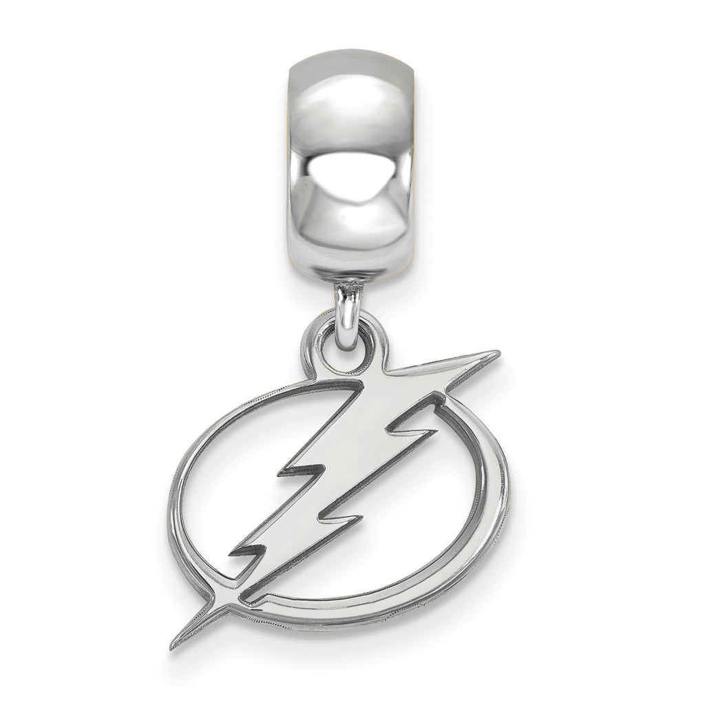 LogoArt Sterling Silver Tampa Bay Ligtning Bead Charm Charm Small Dangle Bead Charm
