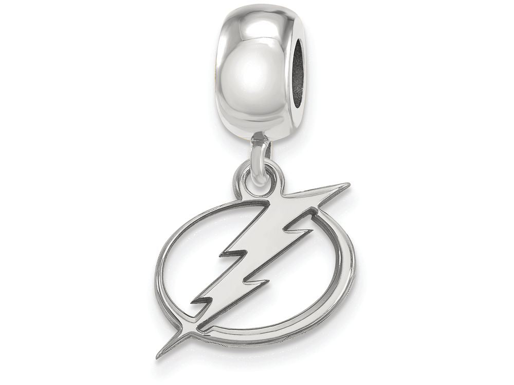LogoArt Sterling Silver Tampa Bay Ligtning Bead Charm Charm Small Dangle Bead Charm