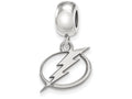 LogoArt Sterling Silver Tampa Bay Ligtning Bead Charm Charm Small Dangle Bead Charm