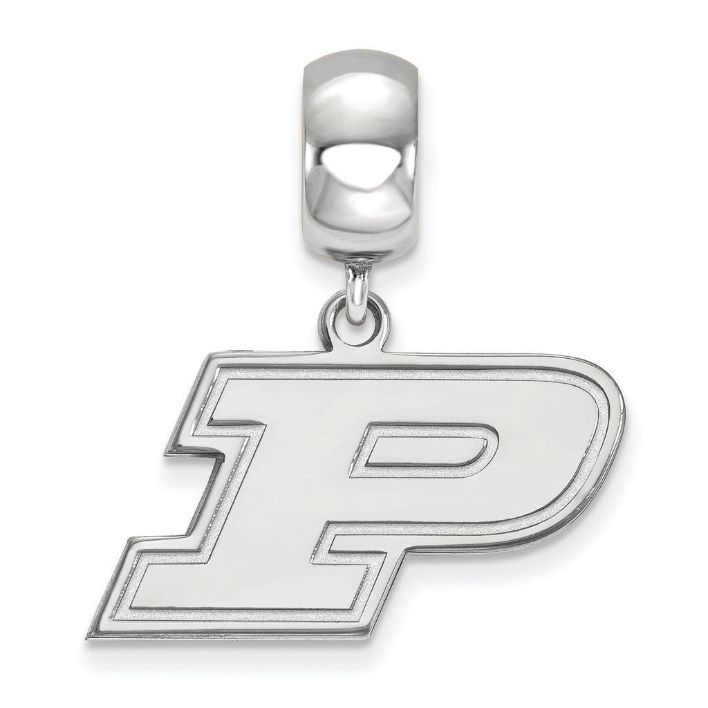 LogoArt Sterling Silver Purdue Bead Charm Charm Small Dangle Bead Charm