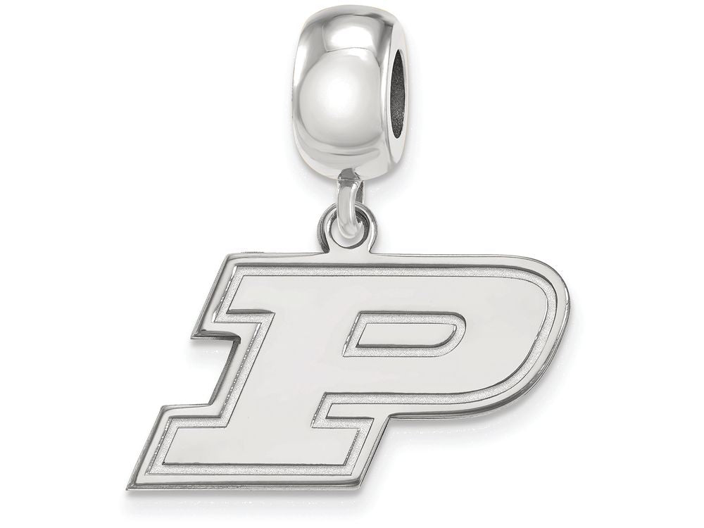 LogoArt Sterling Silver Purdue Bead Charm Charm Small Dangle Bead Charm
