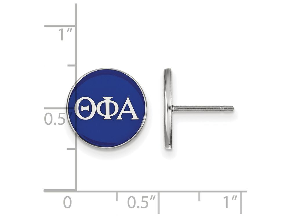 LogoArt Sterling Silver Theta Phi Alpha Enameled Post Earrings