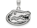 LogoArt Sterling Silver University Of Florida Small Enamel Pendant Necklace