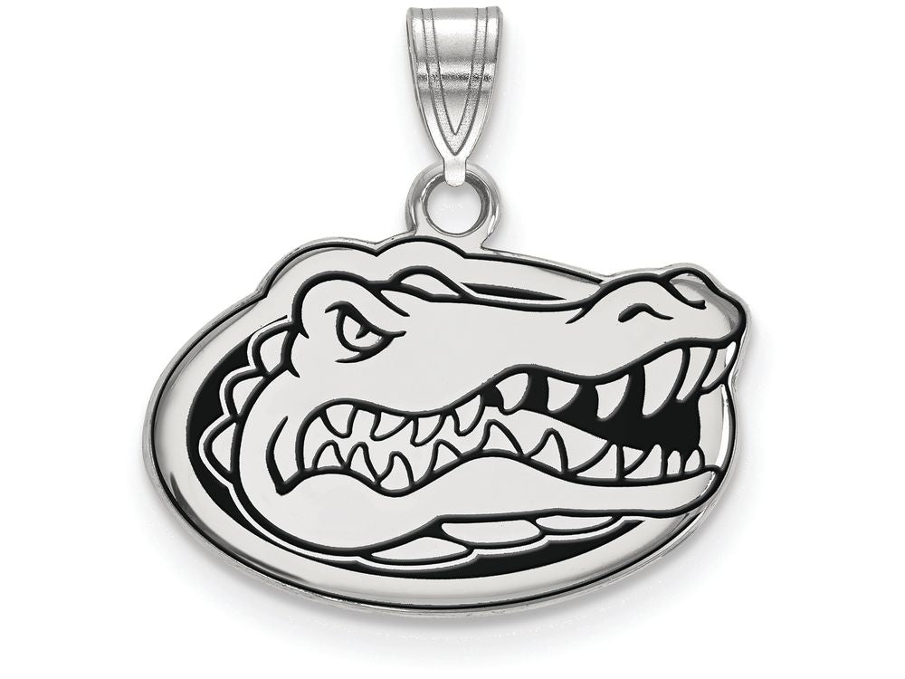 LogoArt Sterling Silver University Of Florida Small Enamel Pendant Necklace