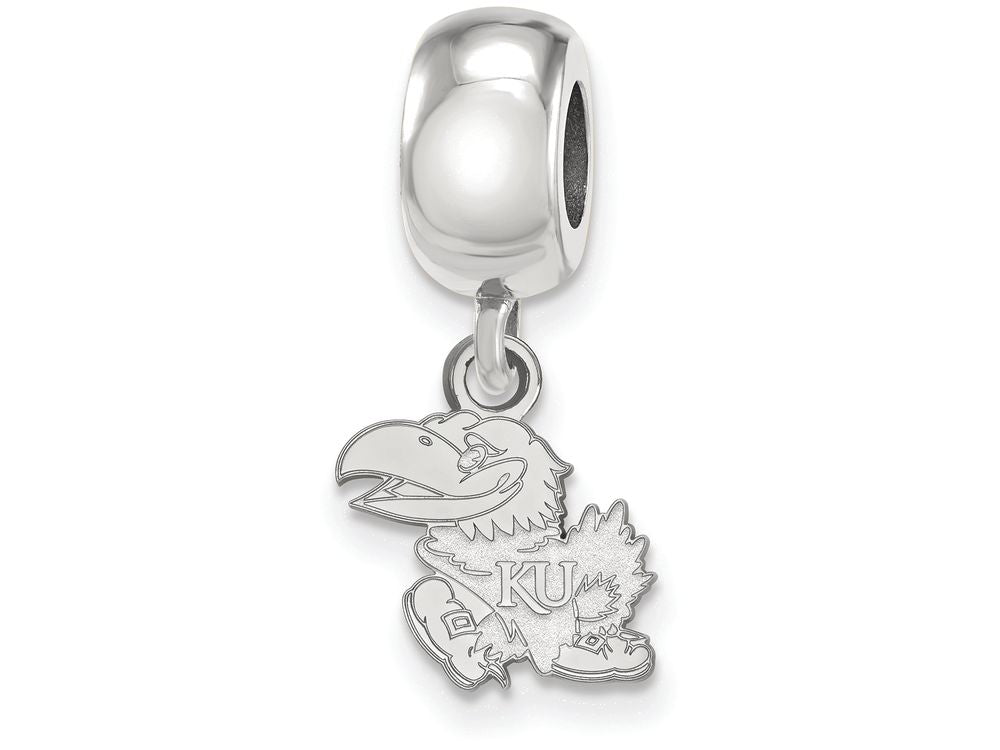 LogoArt Sterling Silver University Of Kansas Bead Charm Charm Xs Dangle Bead Charm