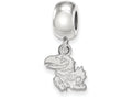 LogoArt Sterling Silver University Of Kansas Bead Charm Charm Xs Dangle Bead Charm