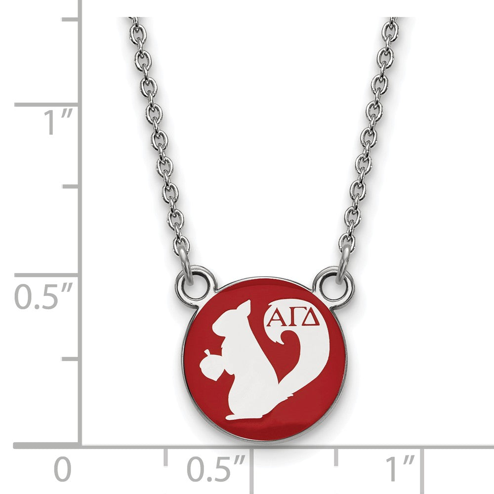 LogoArt Sterling Silver Navy Small Dog Tag Pendant Necklace