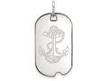 LogoArt Sterling Silver Navy Small Dog Tag Pendant Necklace
