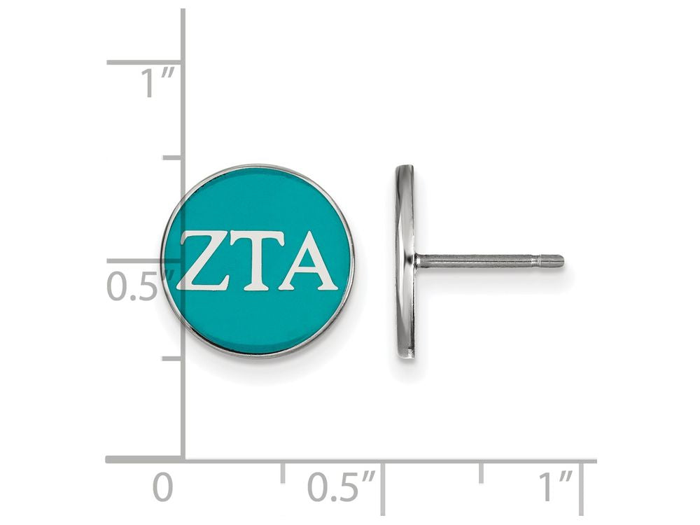 LogoArt Sterling Silver Zeta Tau Alpha Enameled Post Earrings