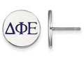 LogoArt Sterling Silver Delta Phi Epsilon Enameled Post Earrings