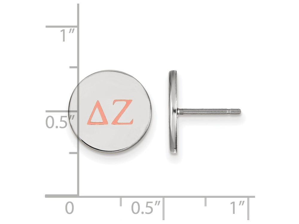 LogoArt Sterling Silver Delta Zeta Enameled Post Earrings
